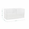 Martha Stewart Brody Set of 3 Stack and Slide Plastic Tray Office Desktop Organizers, 2- Small and 1-Medium BE-PB3316-3-CLR-MS